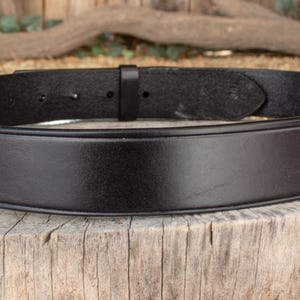 Mens MECHANIC heavy duty 100 % LEATHER work belt with SCRATCHLESS buckle image 3