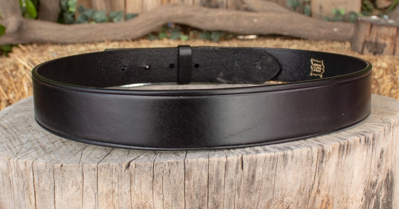 Mens MECHANIC heavy duty 100 % LEATHER work belt with SCRATCHLESS buckle image 3