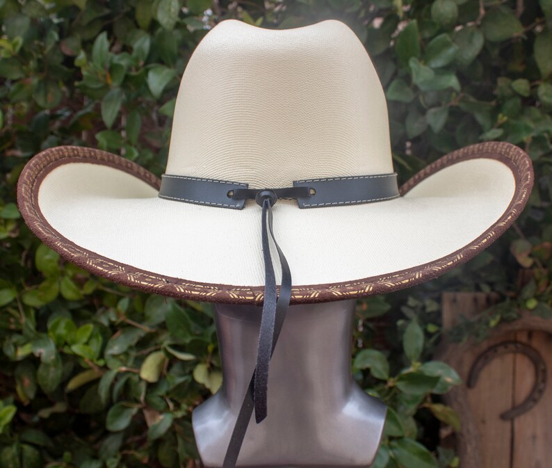 MENS Natural STRAW Western Cowboy Hat SOMBRERO Horse Design - Etsy