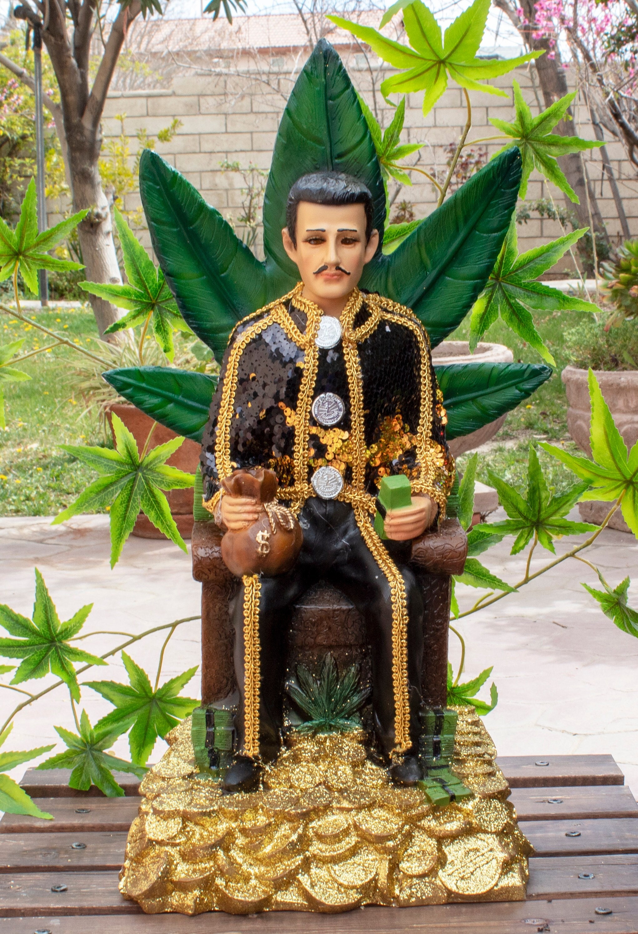 JESUS MALVERDE Santo Narco Saint Sinaloa Marijuana Money Stacks