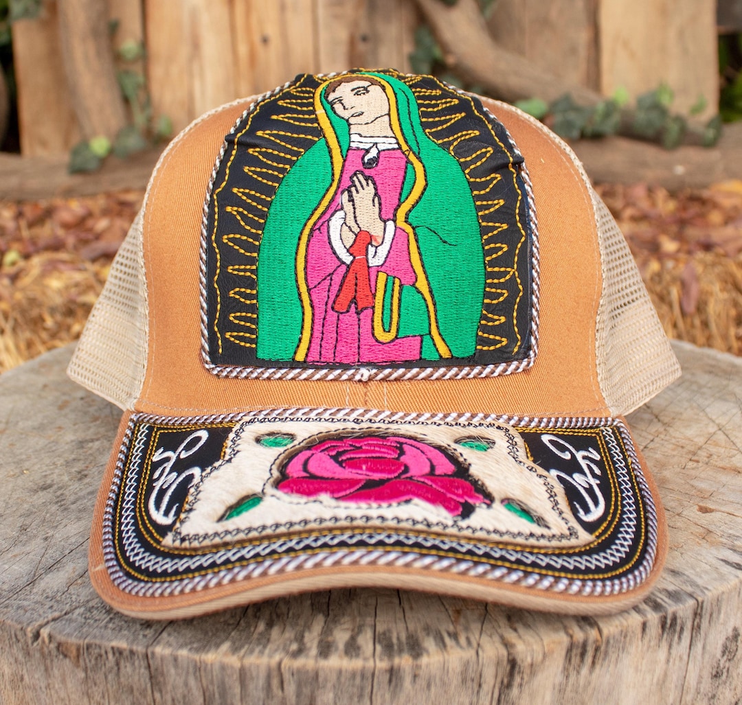 WOMENS Men's Unisex VIRGEN De GUADALUPE Virgin Mary Pink Rose