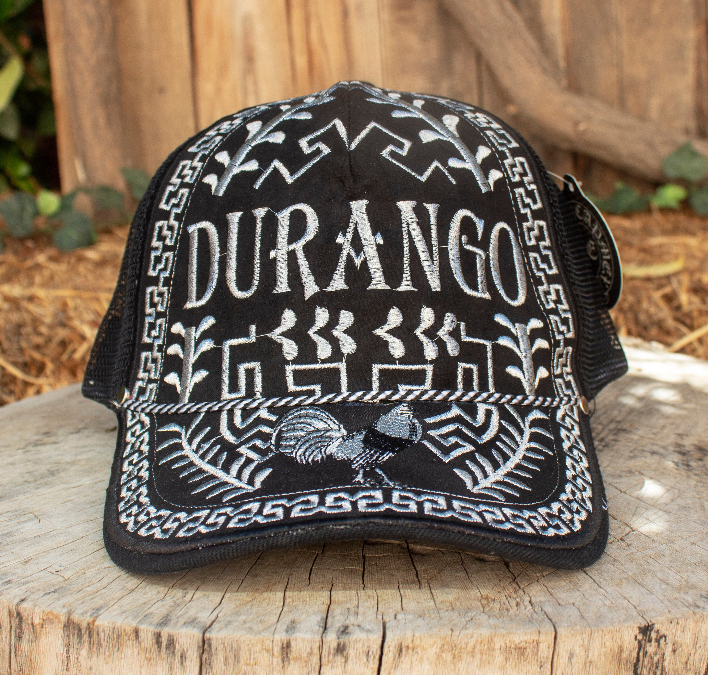 DURANGO MEXICO Rooster Gallo Embroidered Western Rodeo HAT Adjustable  Trucker Mesh Cap 