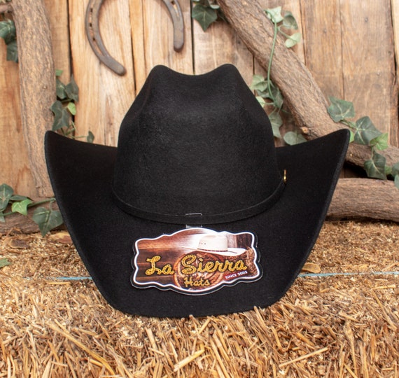 Black Wool 50X Western La Sierra COWBOY TEXANA HAT Tejana  display picture 1