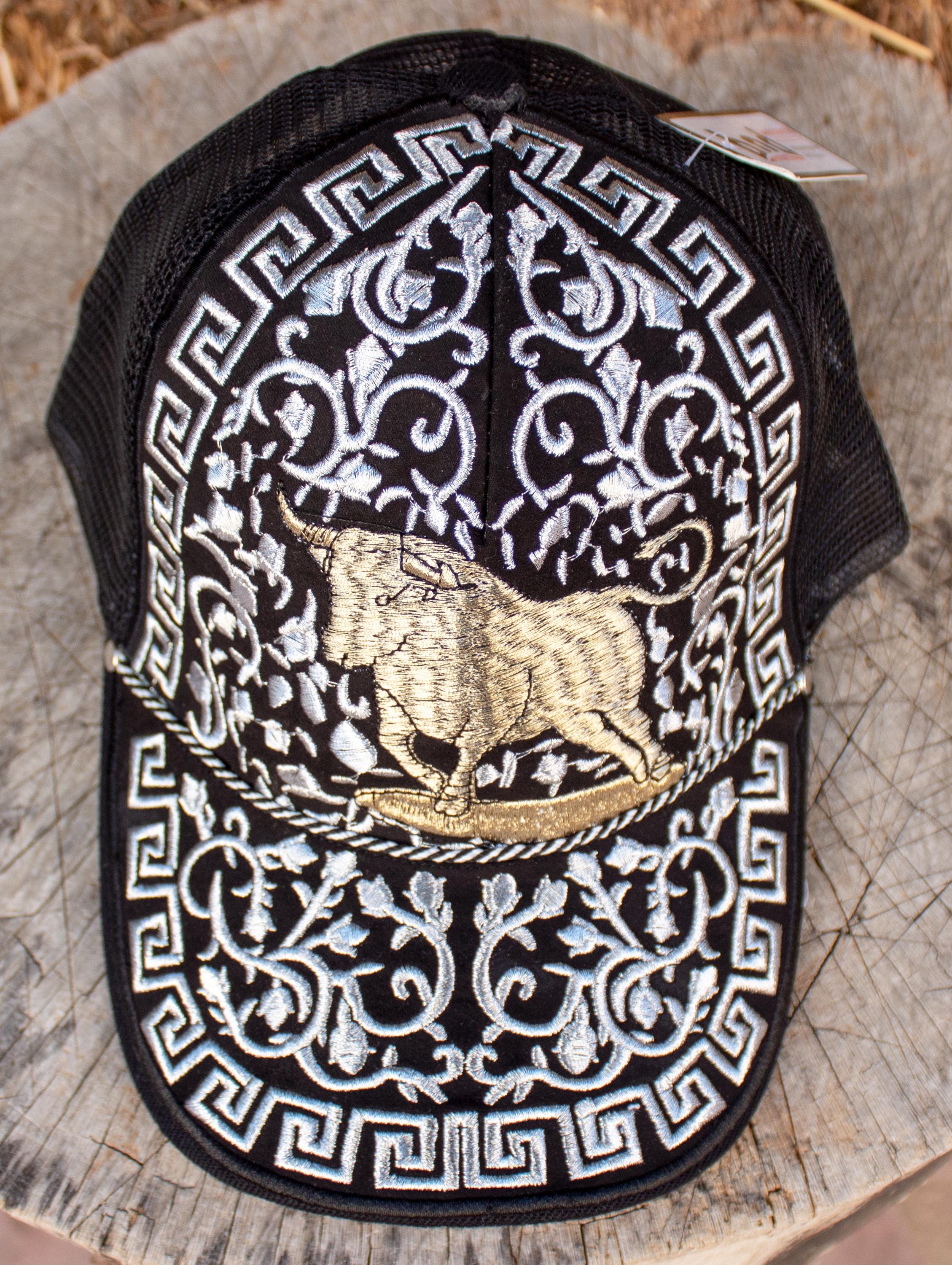 BULL Toro EMBROIDERED HAT Adjustable Trucker Western Jaripeo  display picture 3