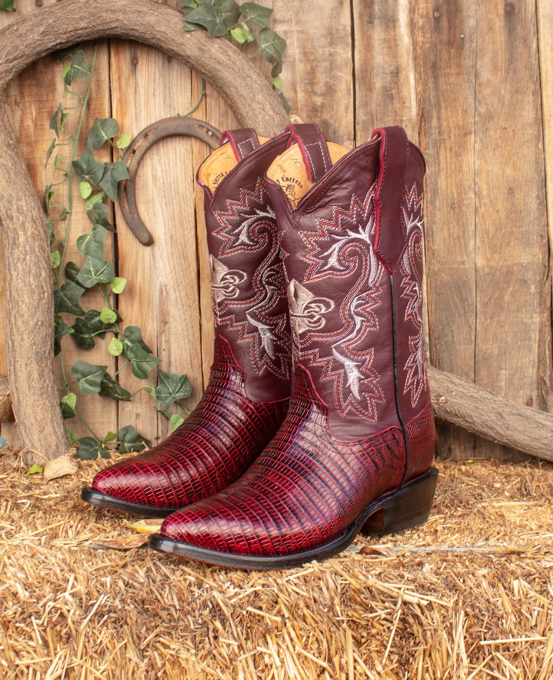 Botas Vaqueras Botas Granate Hombre BOTA COWBOY ROJA MUJER BOTAS