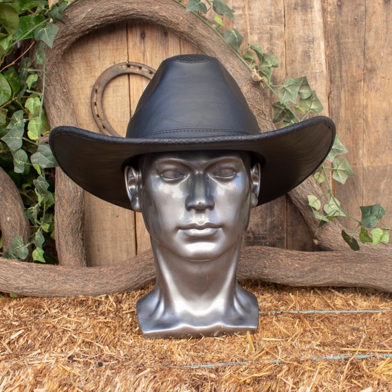 Black & White Steer Head Accent Snake Print Western Cowboy Hat Black SNAKE PRINT FAUX Leather Western Cowboy Hat - Etsy main image 2