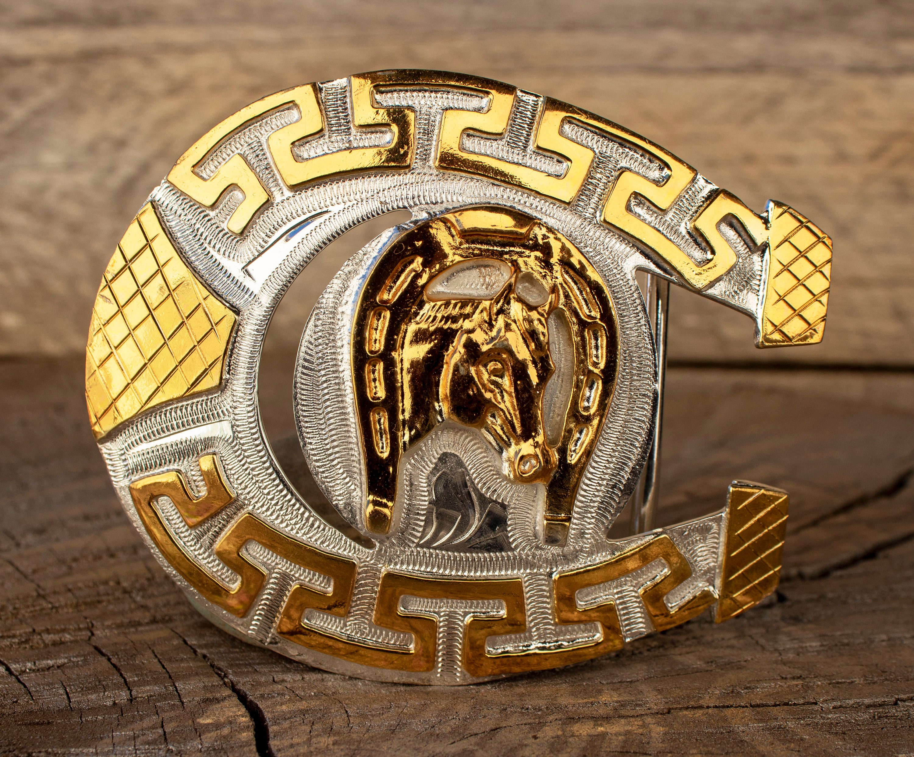HORSESHOE Cowboy Western Caballo Belt Buckle Evilla - Etsy display picture 1