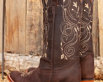 Stivali Western Donna BBOOY - Stile Cowgirl, Punta Quadrata, Ricamati - Foto 8