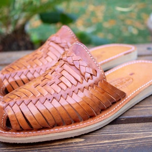 WOMENS MEXICAN SANDALS leather handmade slip on huarache