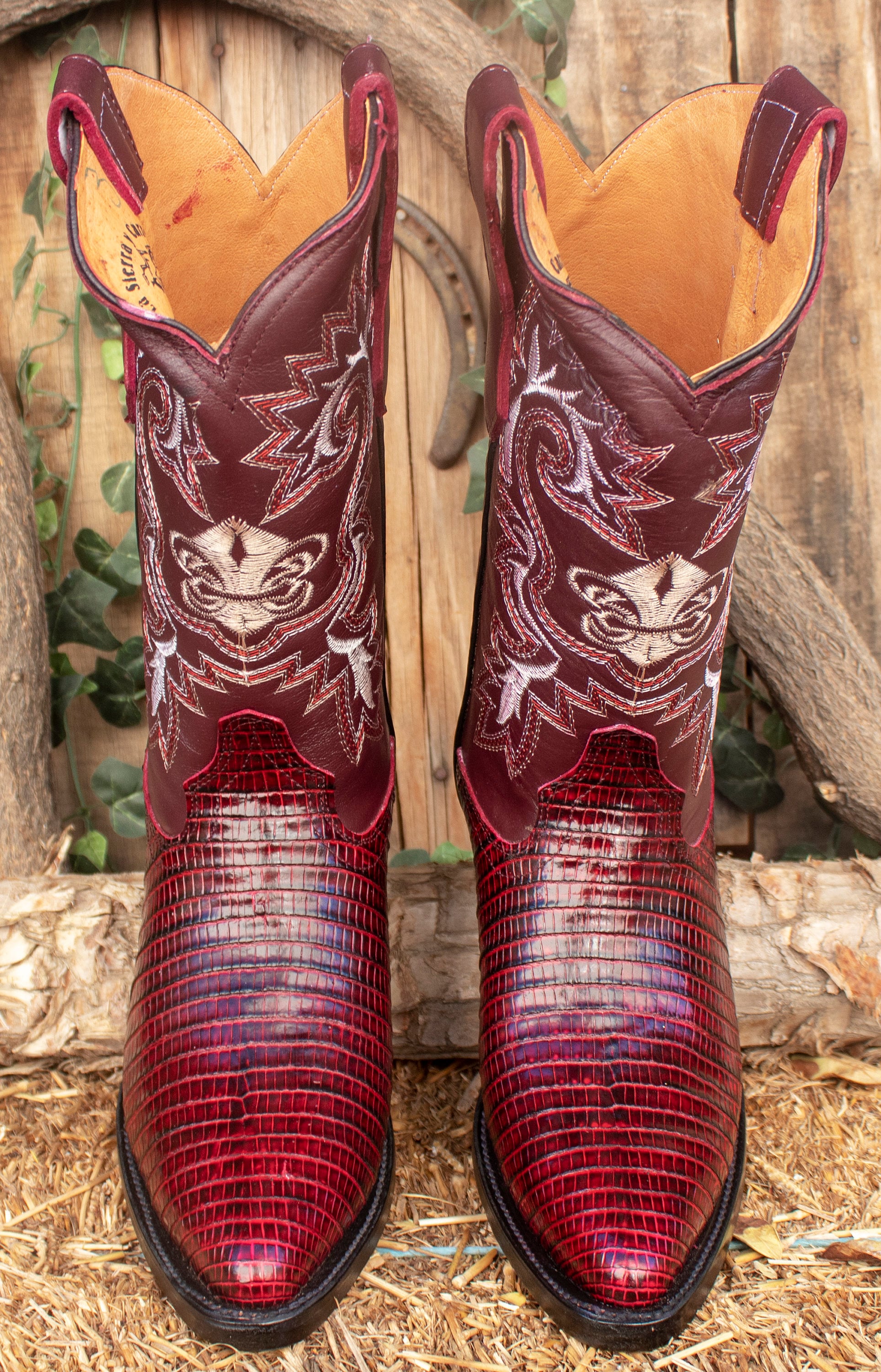 Bottes western lézard/cuir T31 - Chaussures