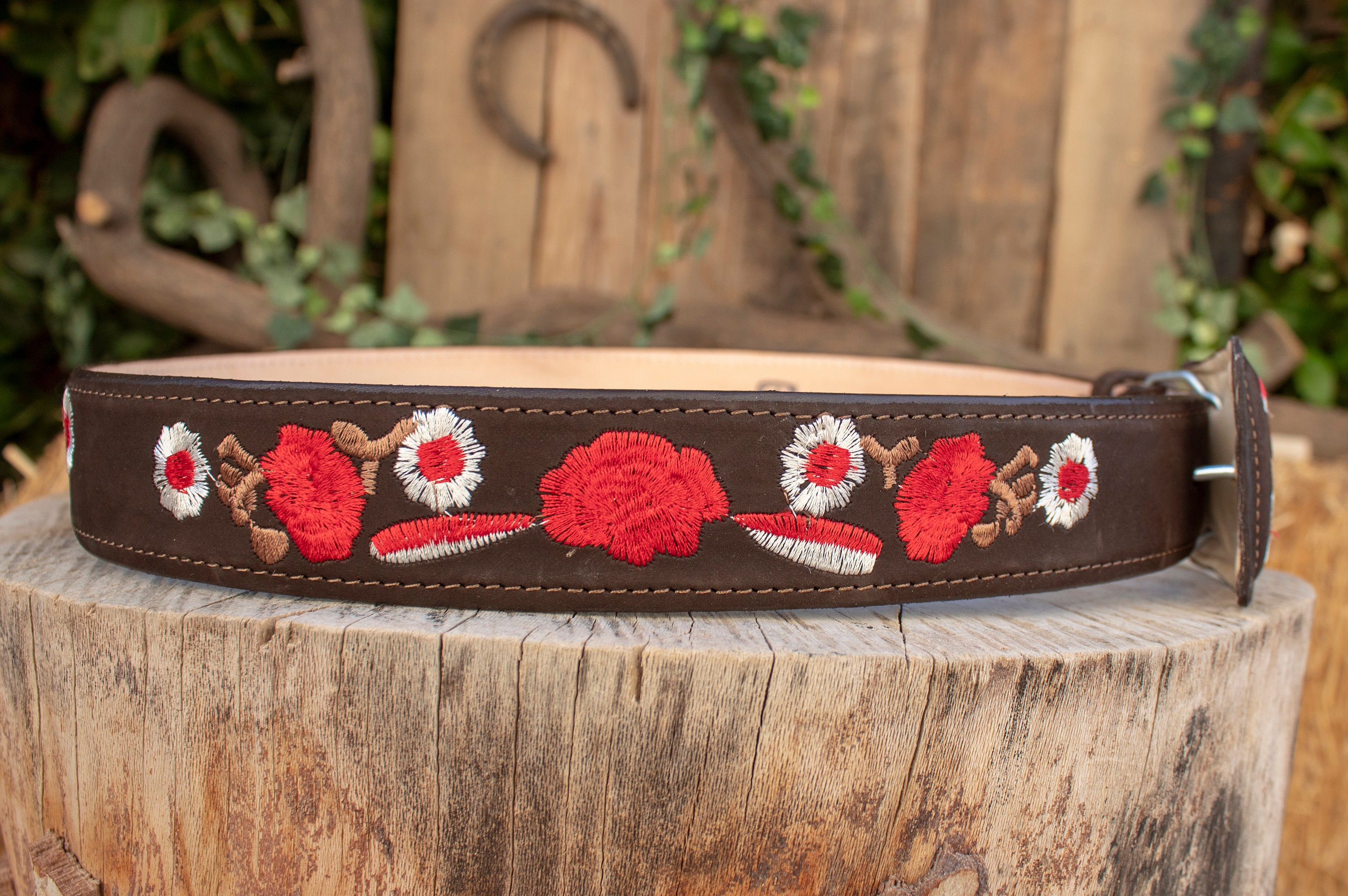 WOMENS ROSE EMBROIDERED Western Cowgirl Cowboy Floral 