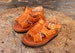 Baby Walker toddler BOYS girls MEXICAN SANDALS huaraches orange/brown 