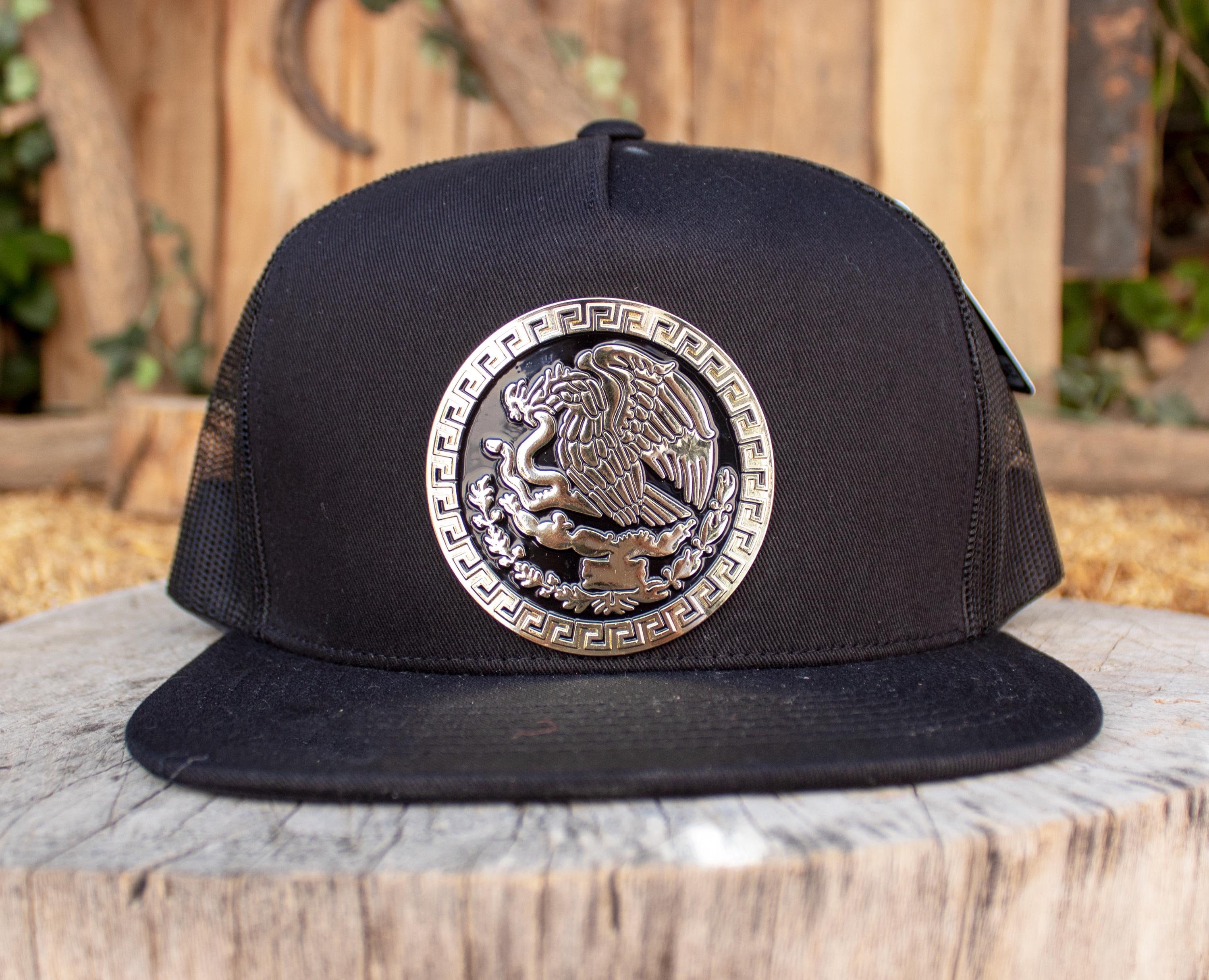 MEXICO Mexican Eagle Metal Plaque SNAPBACK Adjustable Hat 