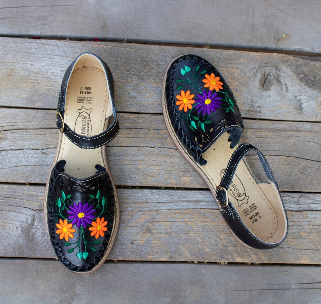 mexican flower sandals