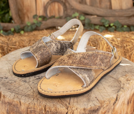 2 strap cheap fur sandals