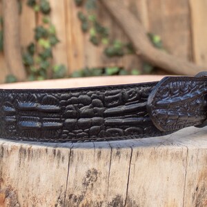 Cowboy Fashion Jaguar Crocodile Style Gold Belt Size 120cm main image 1