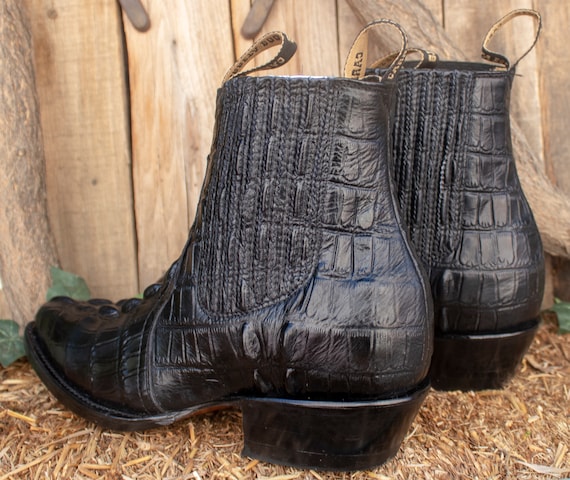 Croc skin shop ankle boots