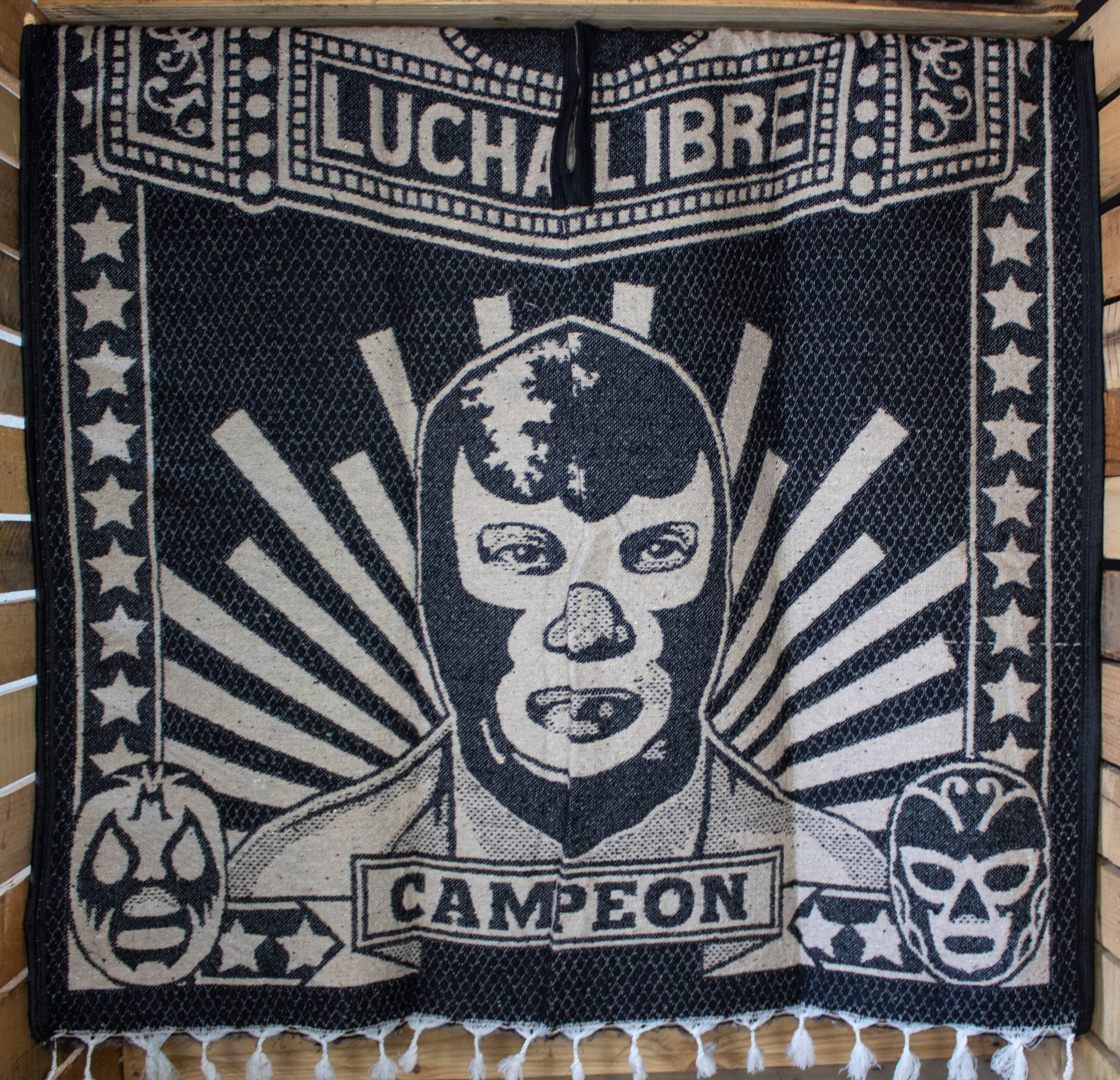 Luchador SANTO BLUE DEMON Double Sided Lucha Libre Reversible
