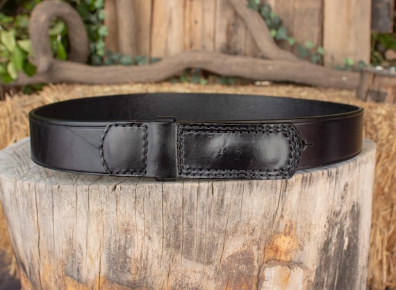 Mens MECHANIC heavy duty 100 % LEATHER work belt with SCRATCHLESS buckle