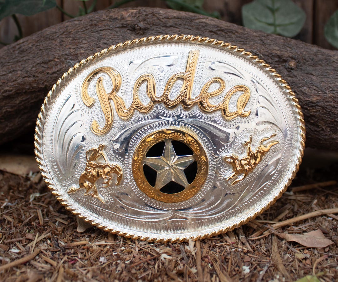 RODEO Engraved Bullrider Cowboy Western Belt Buckle JARIPEO - Etsy