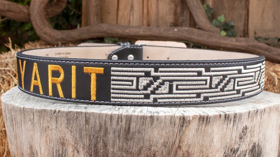 MENS Womens Western LEATHER NAYARIT Mexico Embroidered Leather