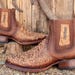 MENS LEATHER COWBOY Snake Skin Faux Square Toe Half Boots Botines - Etsy
