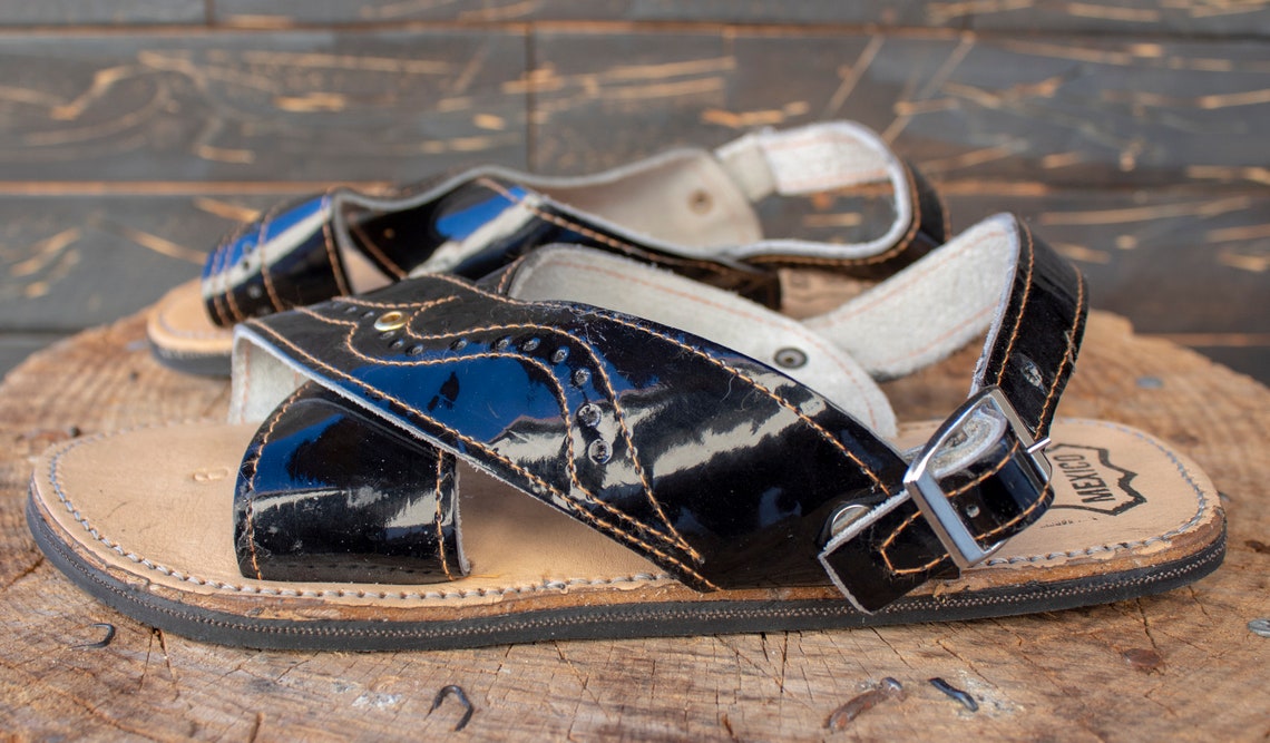 mexican sandals black
