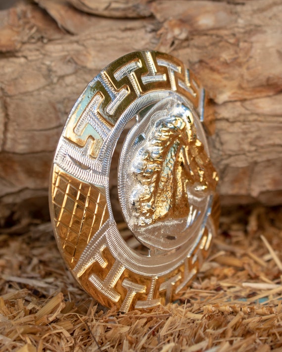 HORSE SHOE CABALLO Herradura Cowboy Western Alpaca Belt 