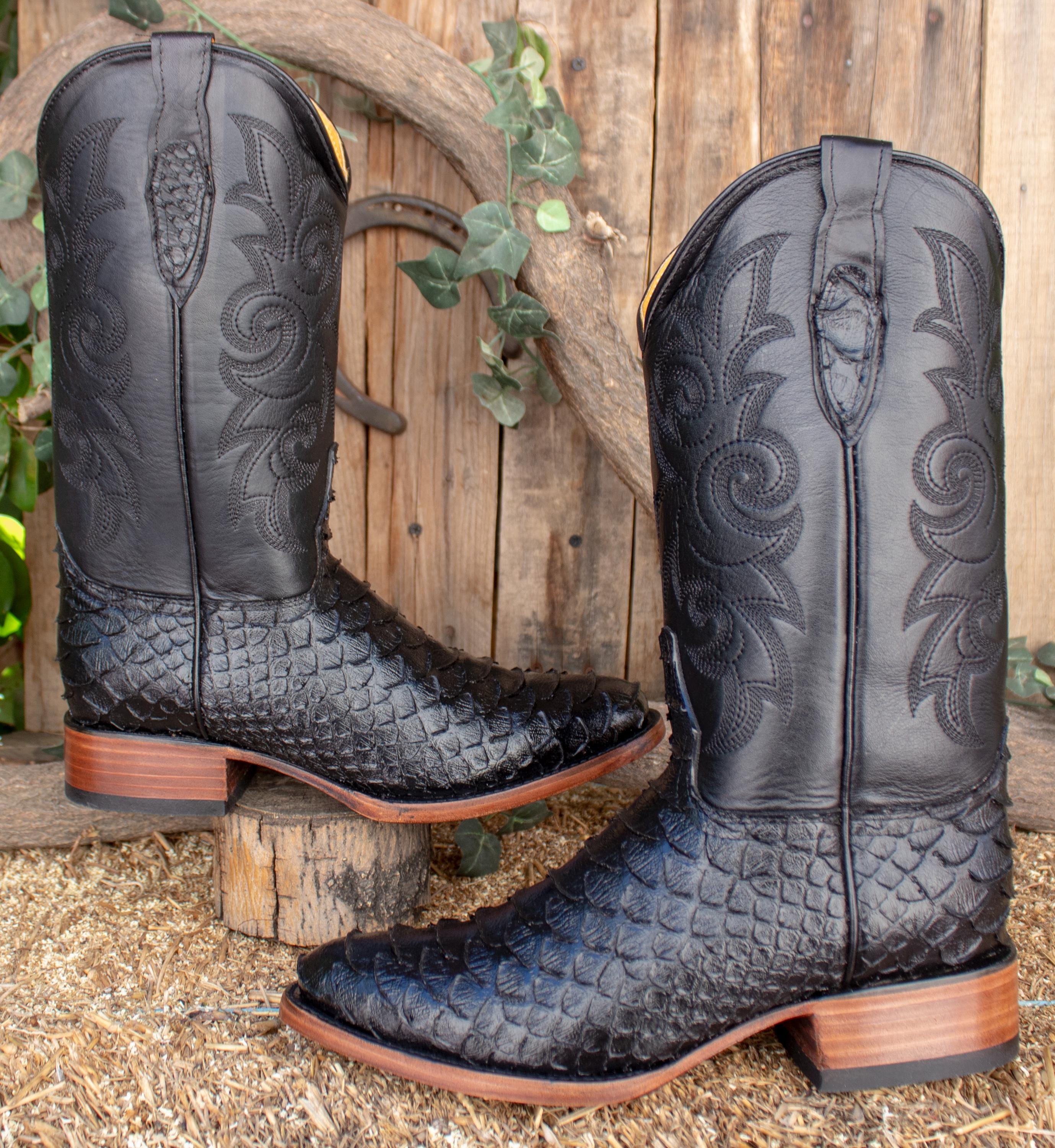 Stivali Da LAVORO Da Cowboy Western In Vera PELLE Con Punta - Foto 5