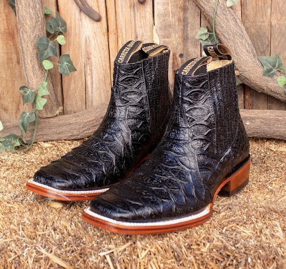 Square Toe Mens Pointed Cowboy Boots MENS LEATHER COWBOY Snake