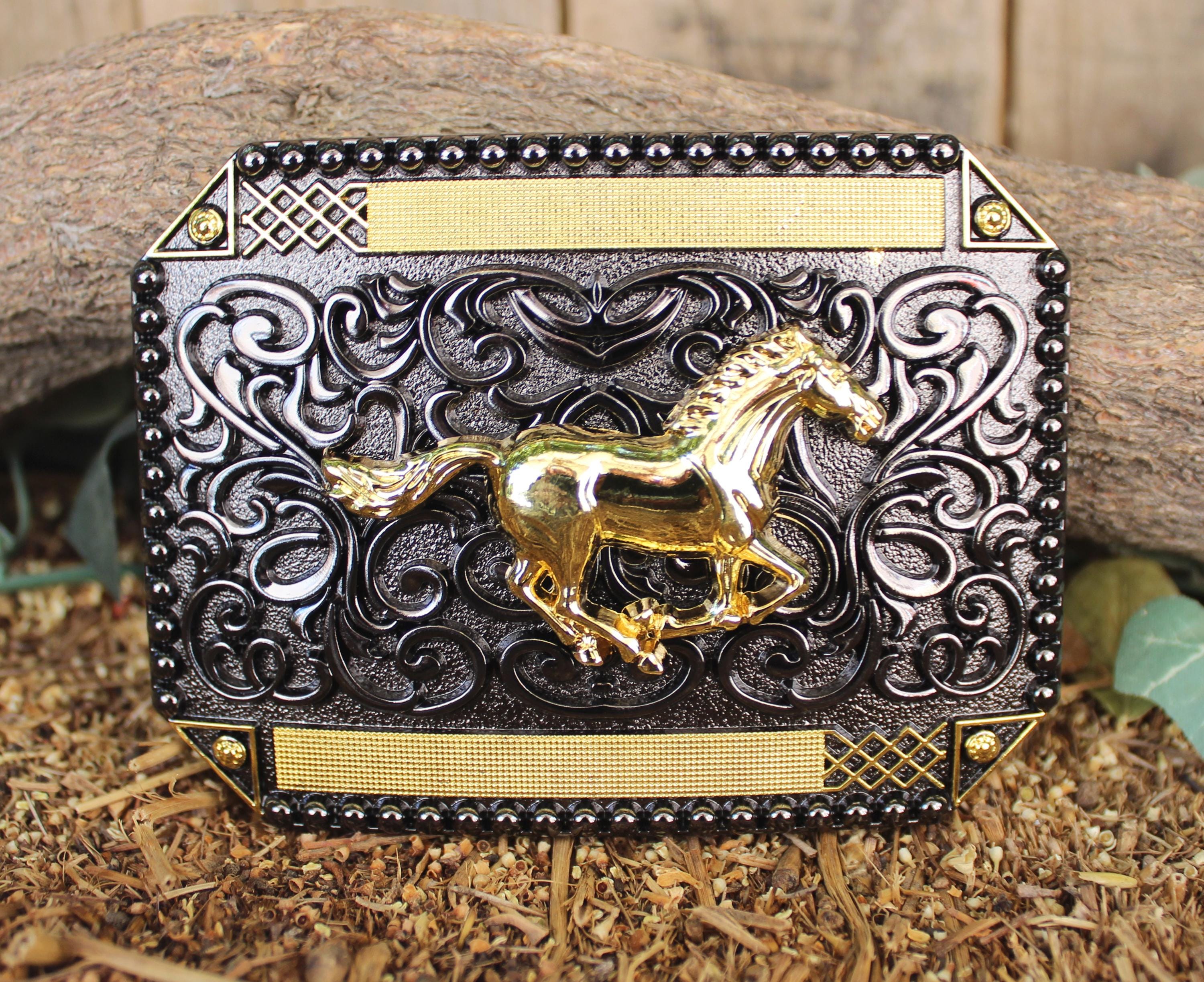 Mexico Vintage Silver Gold Buckle - Etsy