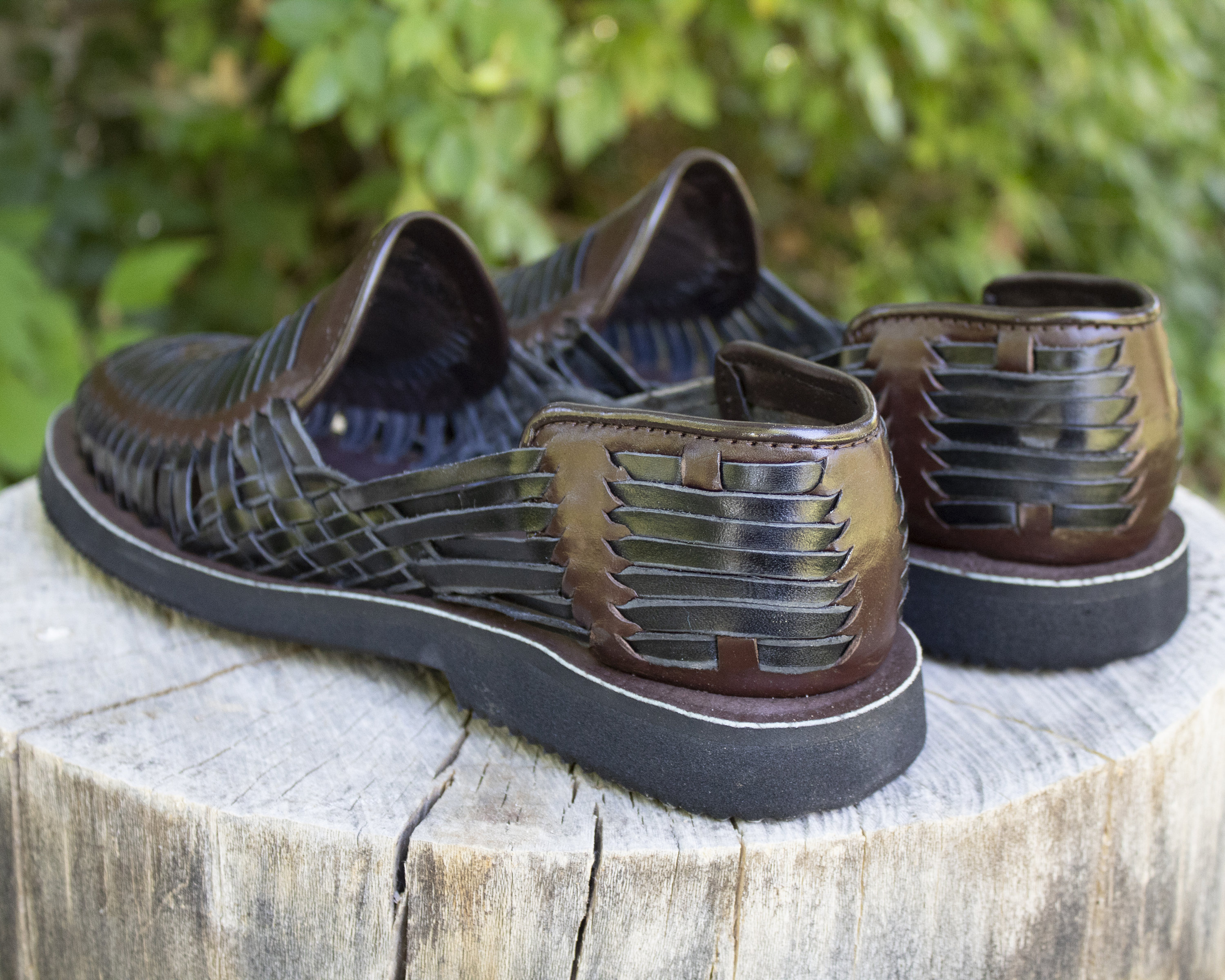 huarache slip on sandals