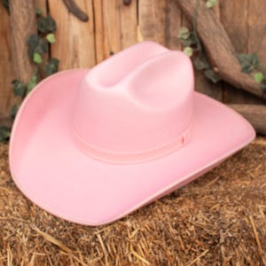 WOMENS pink FELT Western Cowboy hat SOMBRERO Texana