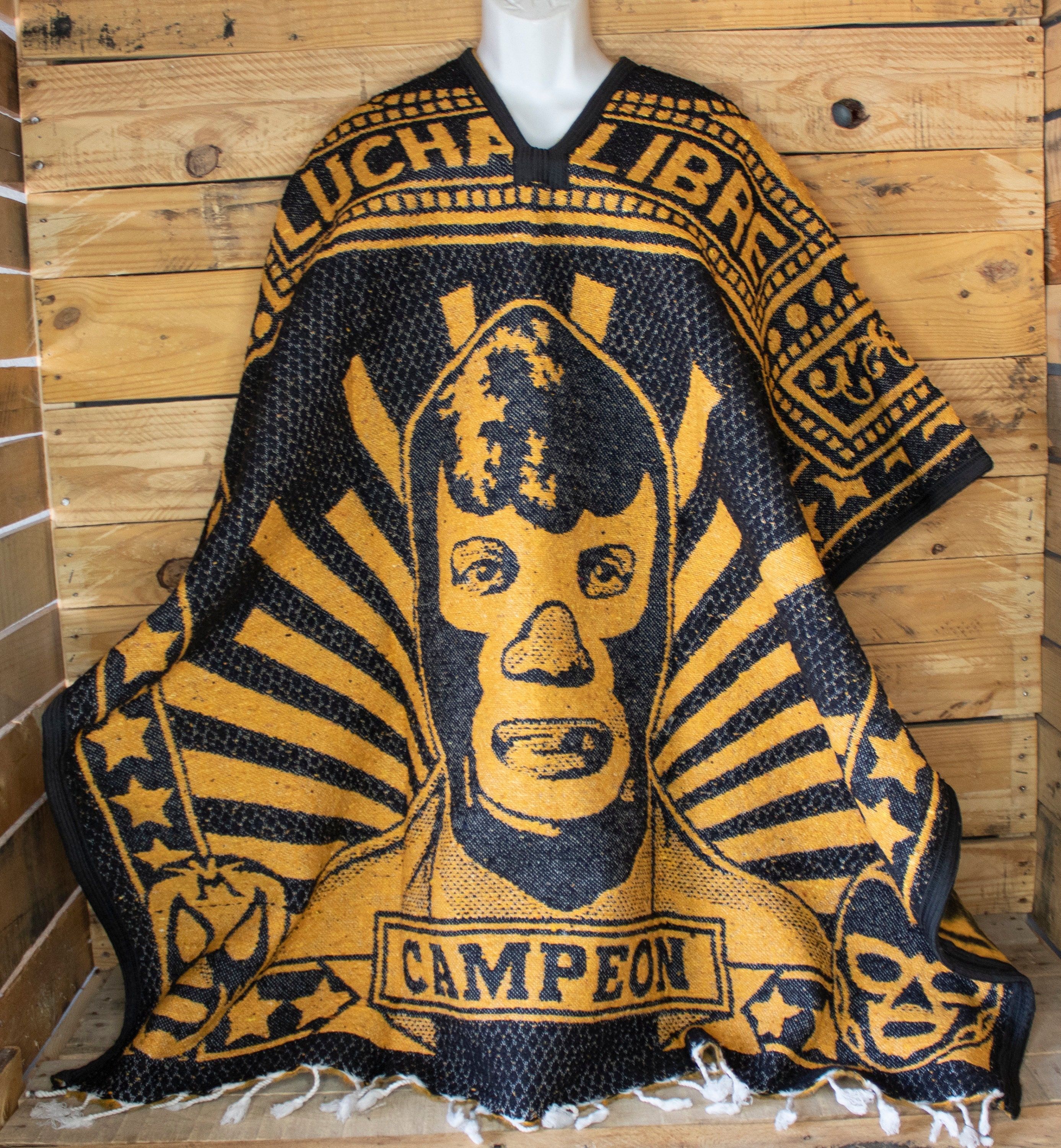 Luchador SANTO BLUE DEMON Double Sided Lucha Libre Reversible