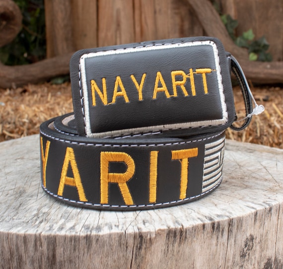MENS Womens Western LEATHER NAYARIT Mexico Embroidered Leather