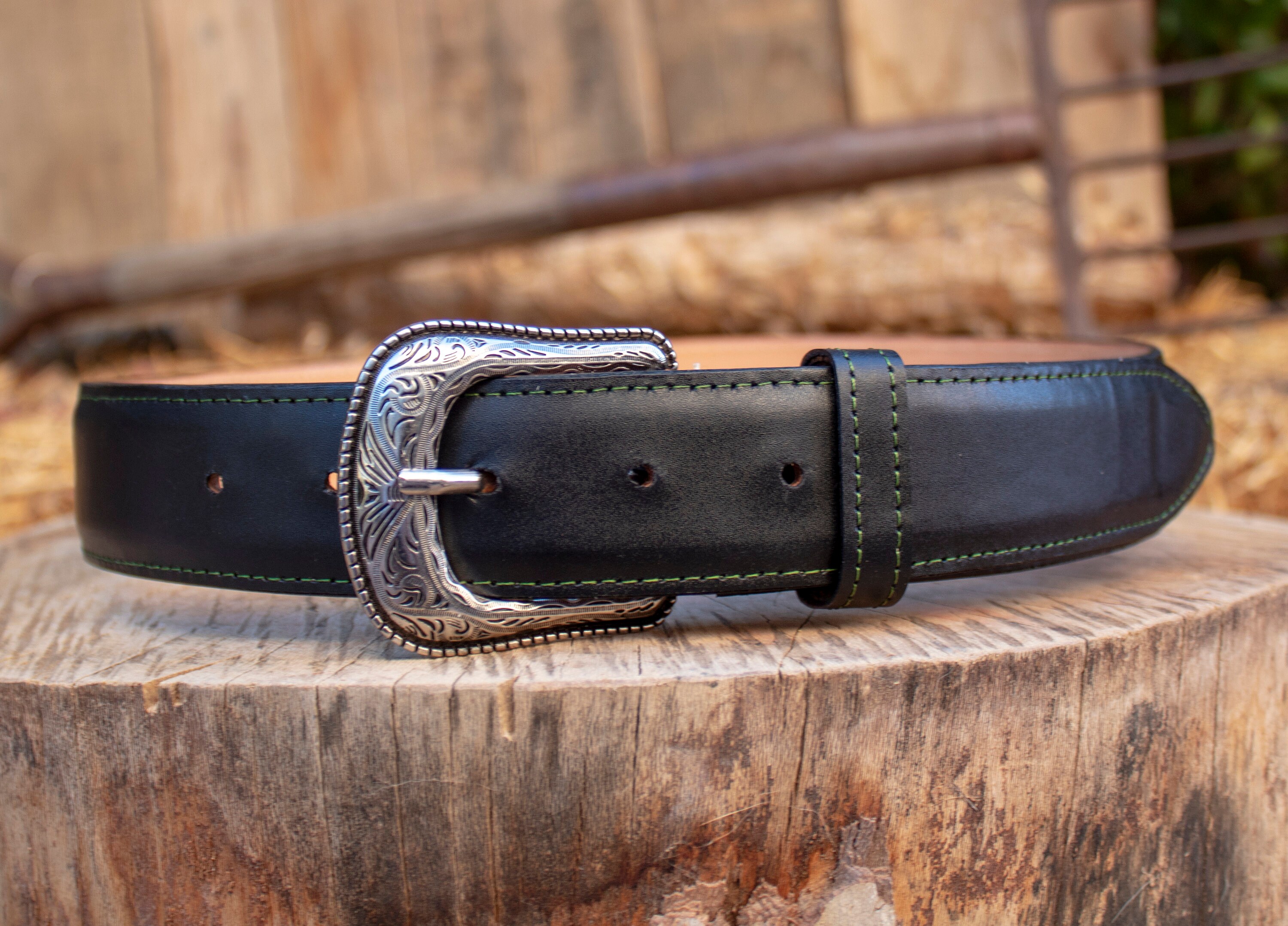 WOMENS ROSE EMBROIDERED Western Cowgirl Cowboy Leather Belt 