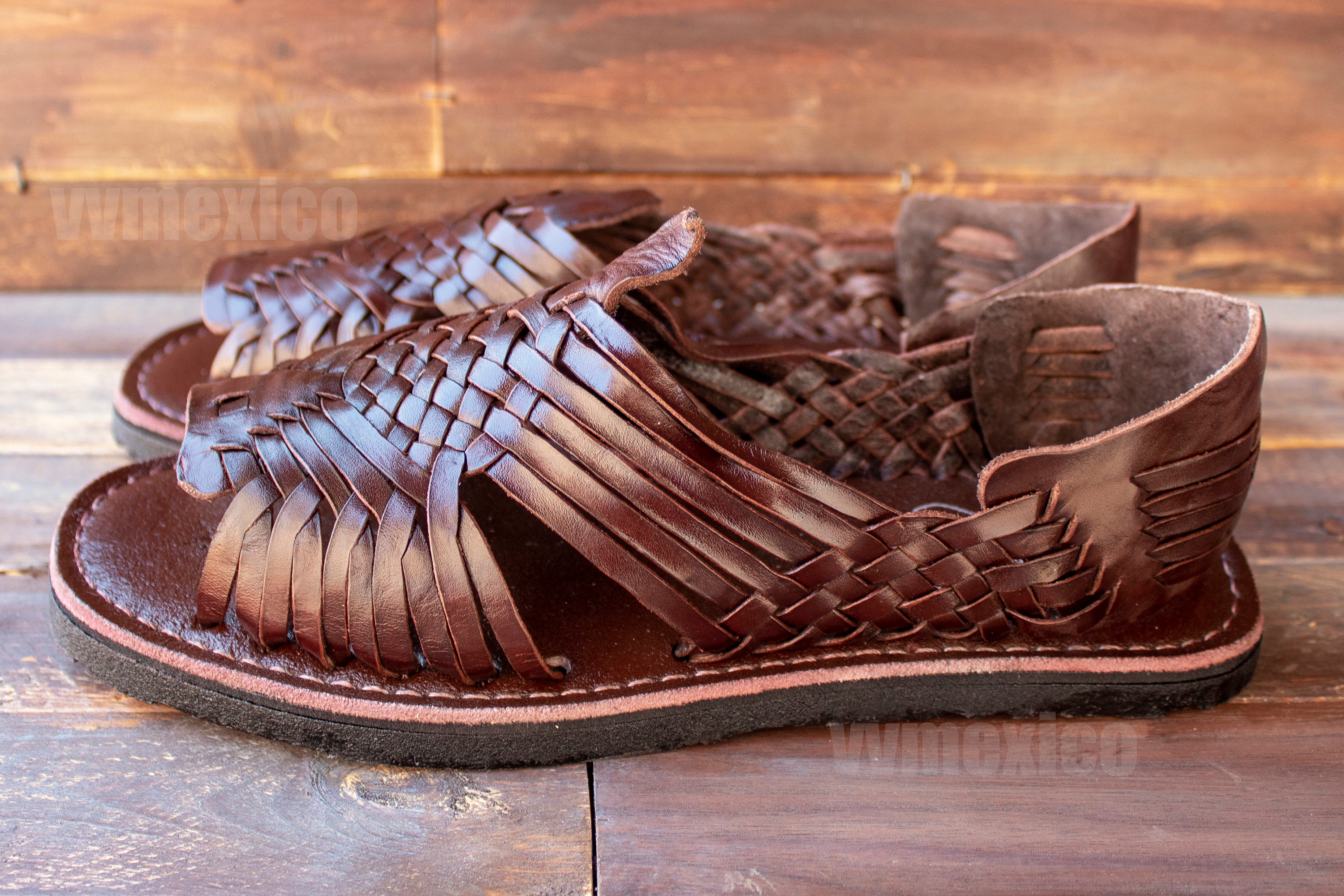 MENS LEATHER HUARACHES Mexican Sandals With Tire Sole all | Etsy