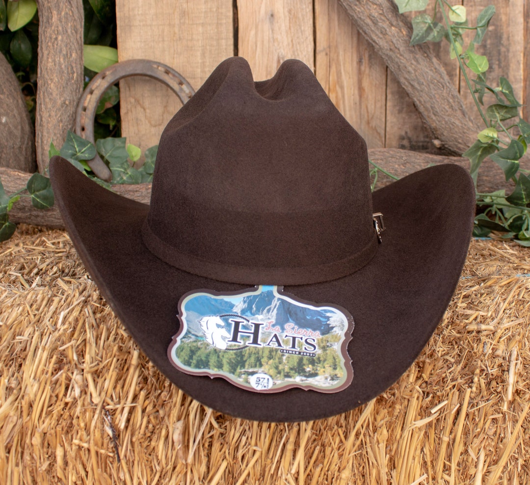 Brown Felt 100X Western La Sierra COWBOY TEXANA HAT Tejana Etsy UK