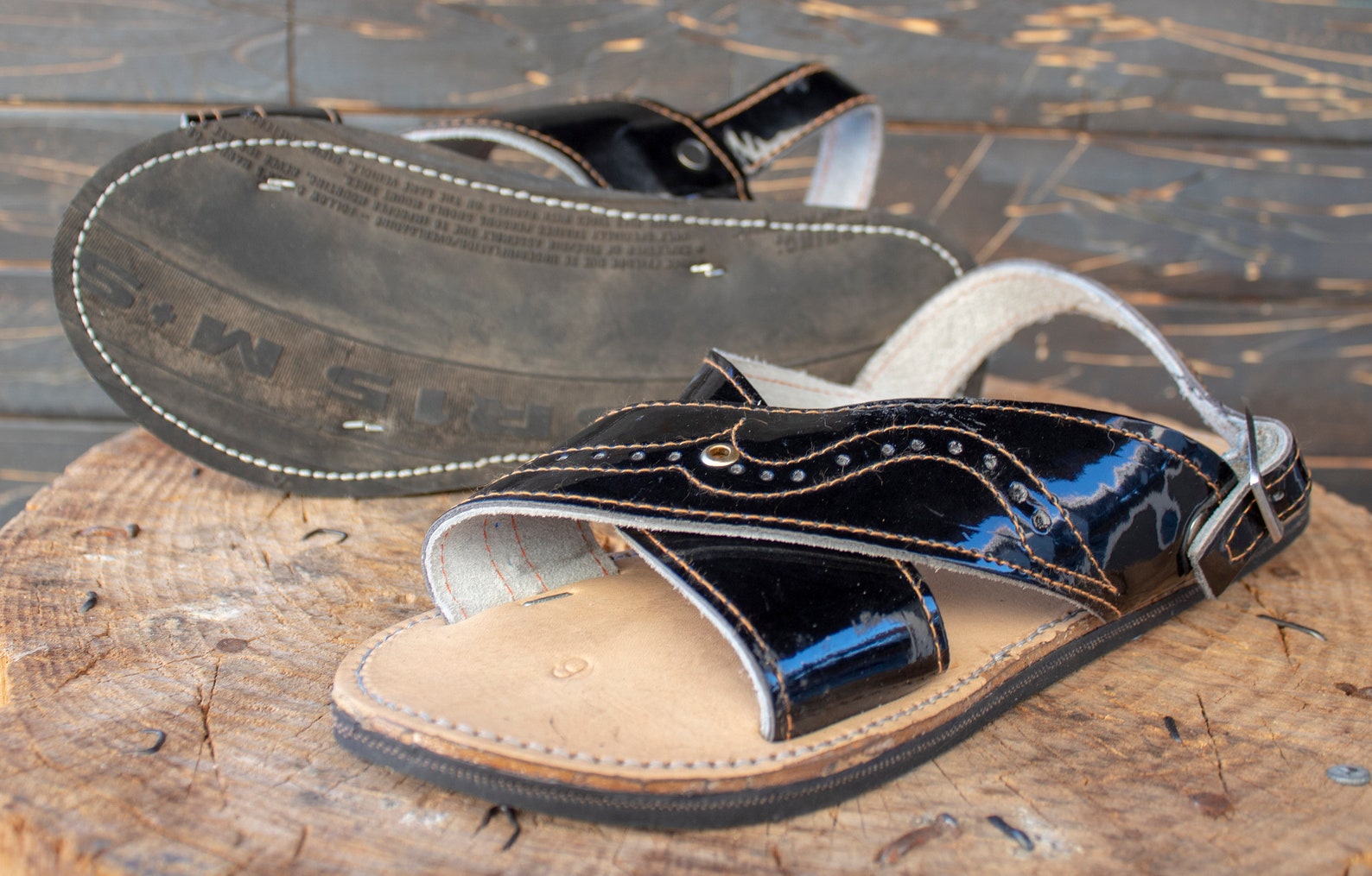 mexican sandals black