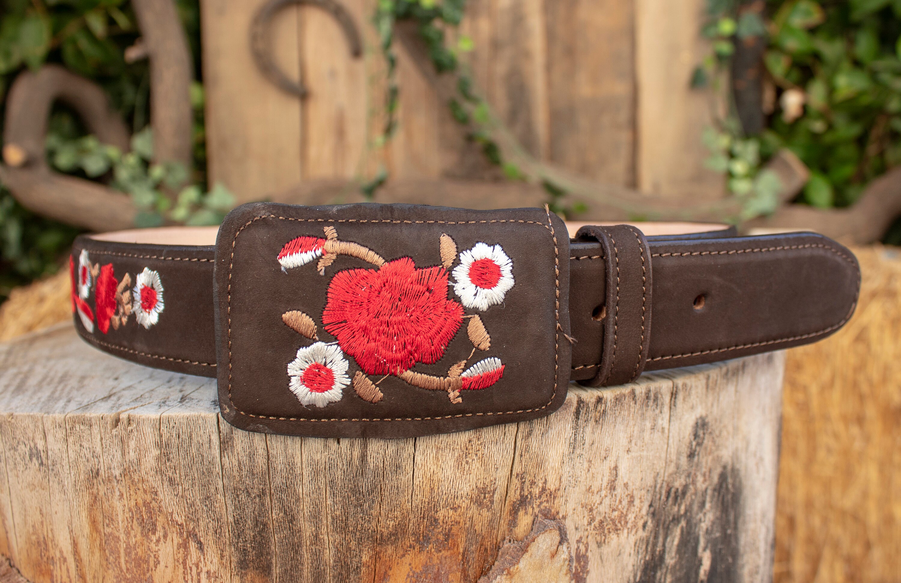 1418 Floral Print Western Belts For Women Cowgirl Cowboy Country Leather Shyanne Women main image 3
