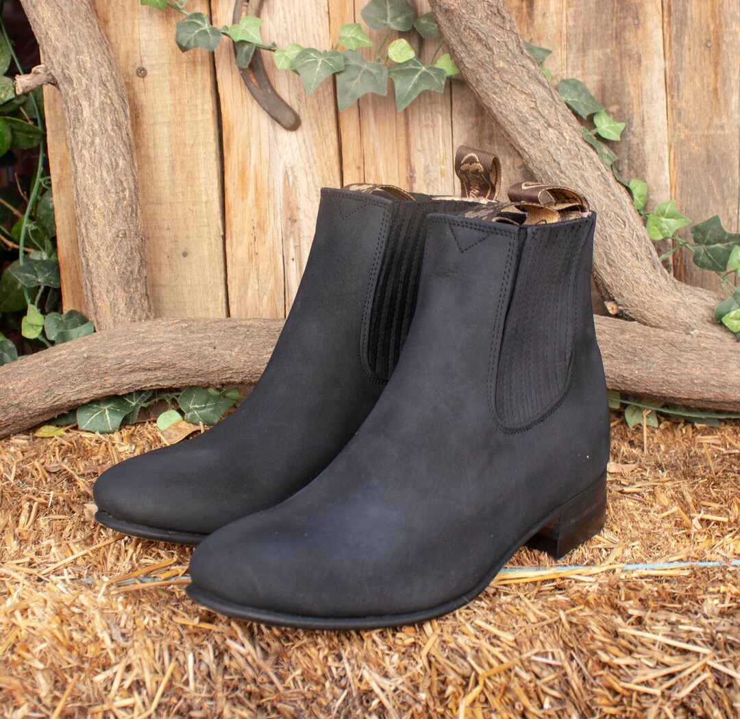 mens chelsea boots with buckle strap