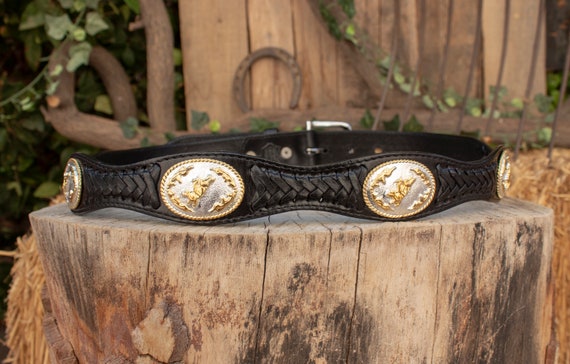 LOHEN COW LEATER SLASH BELT(GOLD) Cowhide Belts - Gold Metallic