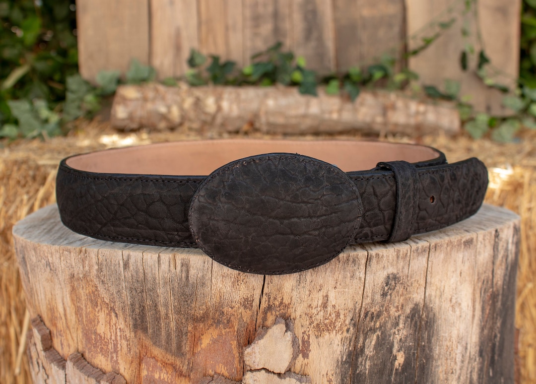 WESTERN LEATHER Horse CABALLO Charro Embroidered Leather Belt and