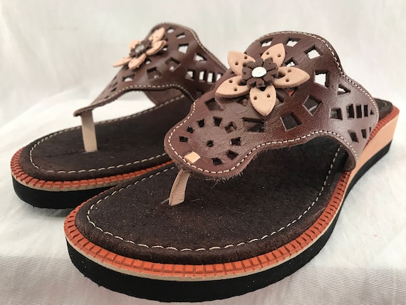 womens leather huarache sandals