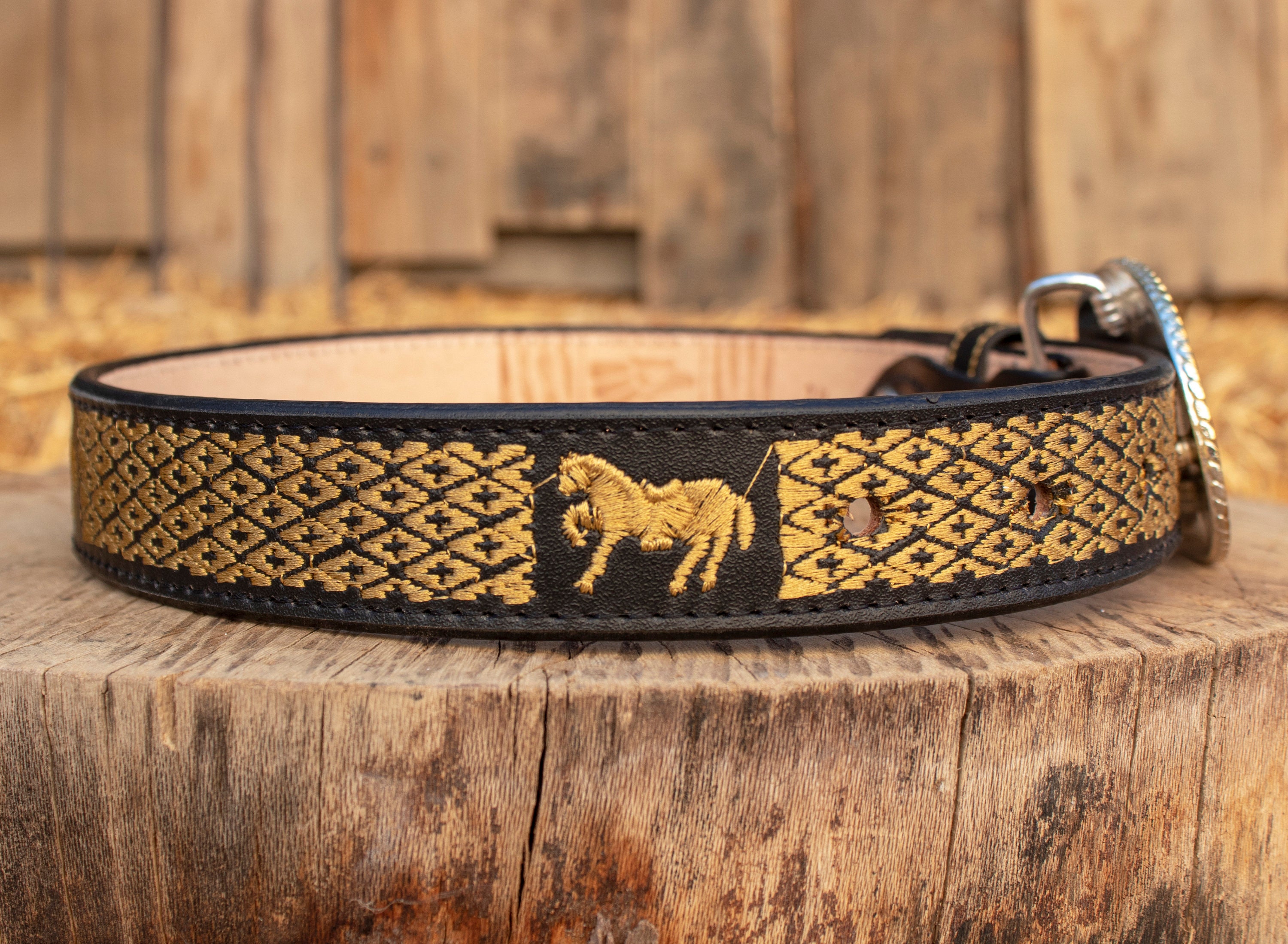Fibbia Cintura Western Cowboy Con Cavallo Hebilla Vaquera Con Caballo Multicolore Uomo 2"