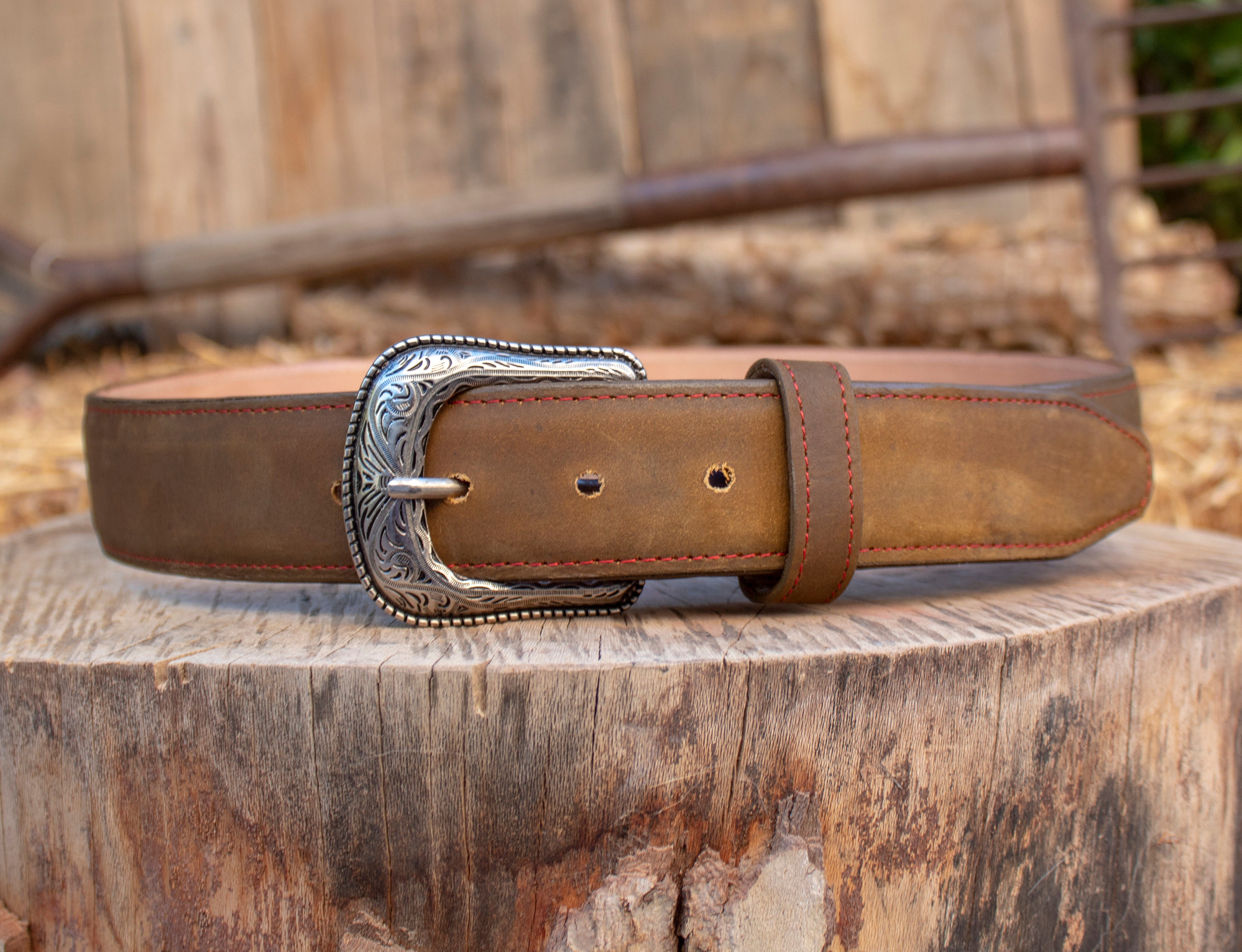 CTM Cowgirl Up - Cintura Con Fibbia Argento Scuro E Rosa, Per Cinture Larghe Fino A 3,8 Cm