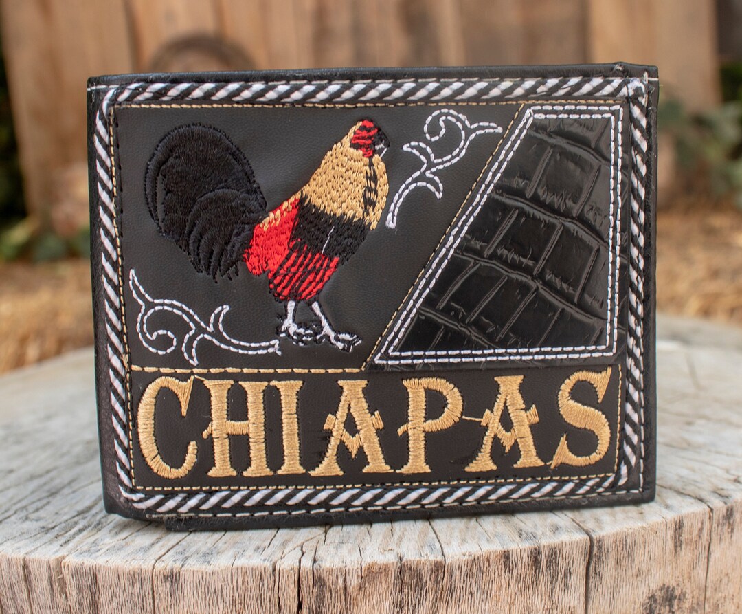 CHIAPAS Mexico ROOSTER Gallo Cockfighting Western EMBROIDERED