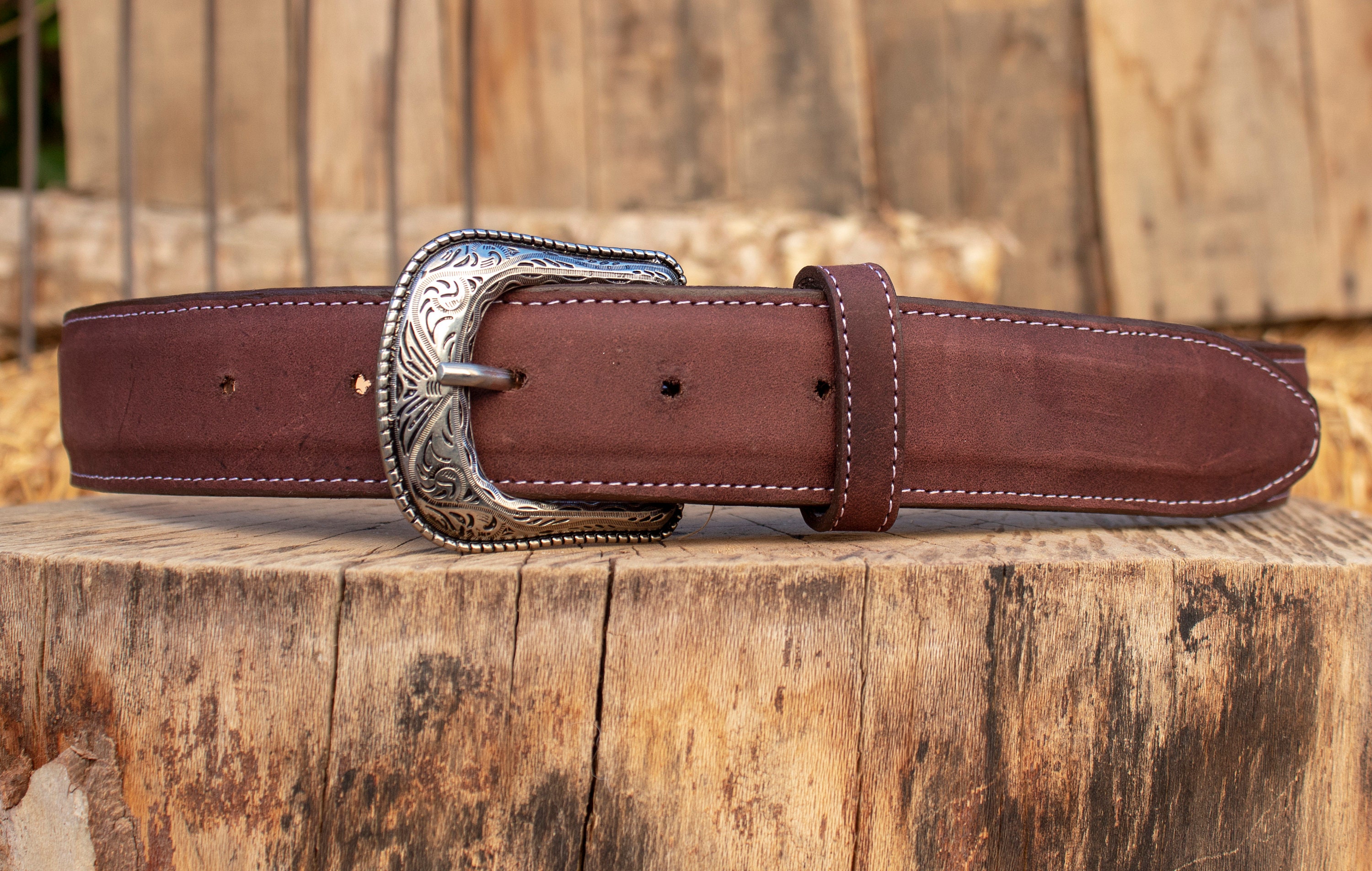 WOMENS FLOWER EMBROIDERED Western Cowgirl Cowboy Leather