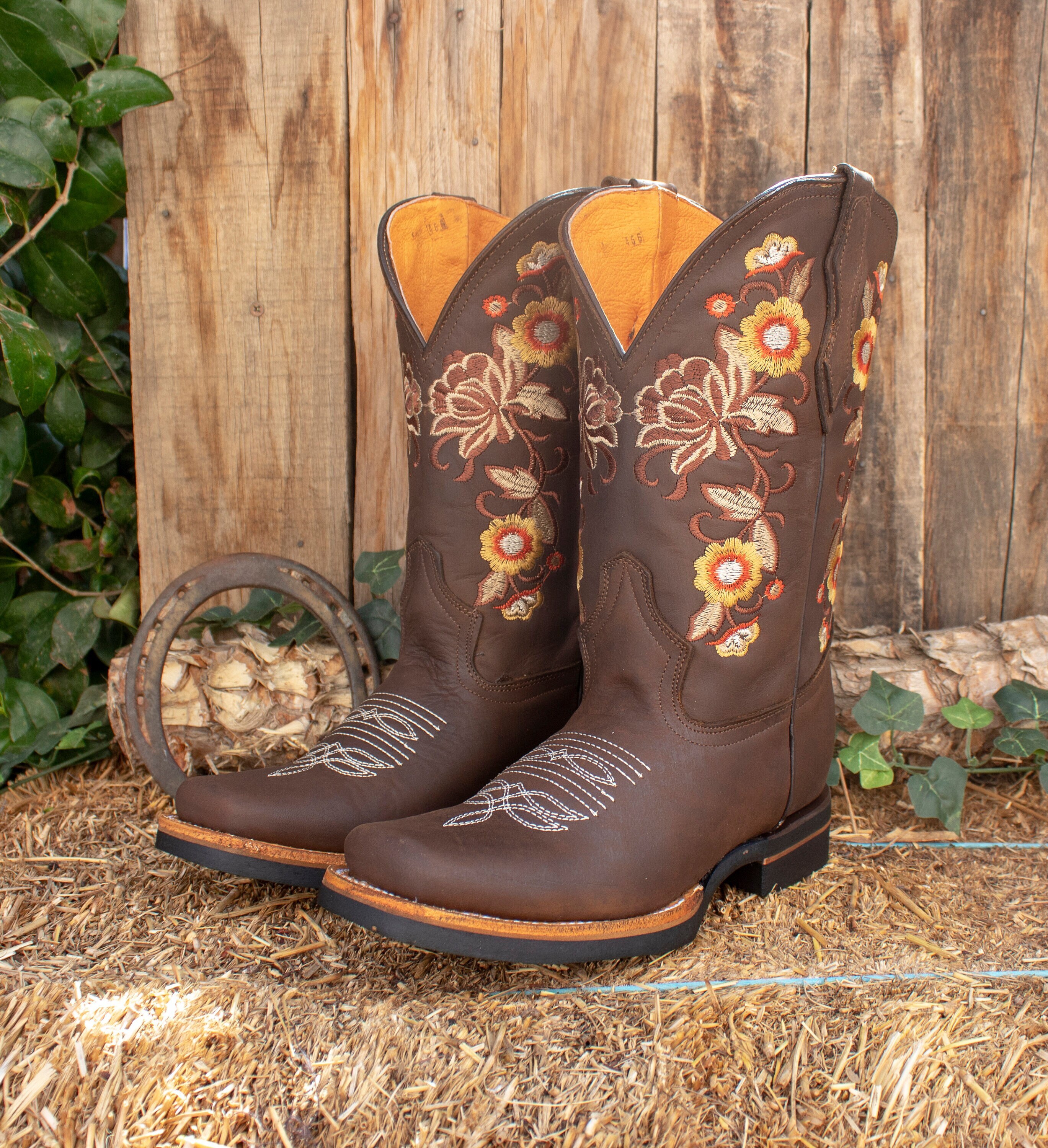thumbnail image 2 of Rollda Cowgirl Boots Cowboy Boots For Women Square Toe Mid Calf Western 2 of 9