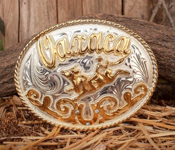 OAXACA Mexico BULLRIDER Engraved Cowboy Western MARIACHI Alpaca
